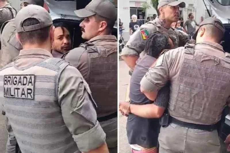 Homem negro chama polícia após ameaça de morte no RS e acaba preso; veja vídeo 6 negro preso rs