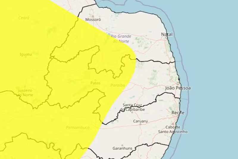 Inmet emite alerta amarelo de baixa umidade para 122 municípios do interior da Paraíba 12 alerta inmet 251125