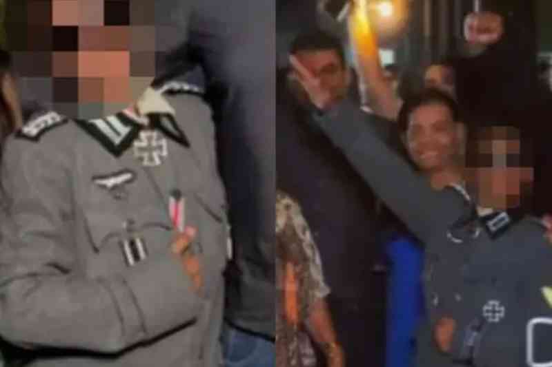 Adolescente usa traje militar alemão e fez saudação nazista em baile de formatura no RN 2 adolescente formatura nazista rn 100126