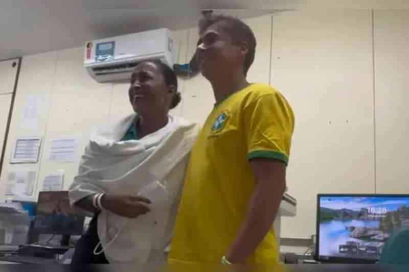 Nikolas vai a hospital visitar atingidos por raio durante ato em Brasília 2 nikolas visita raio 250126