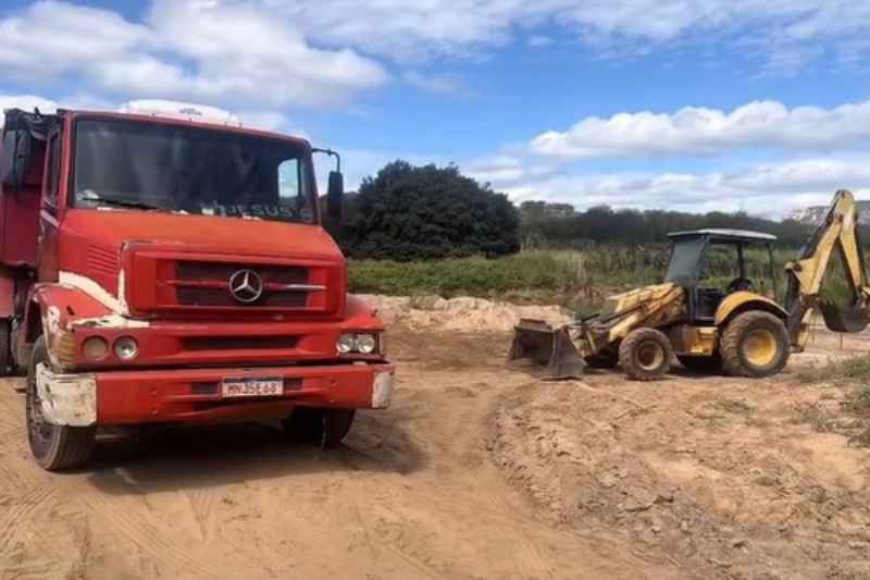 roubo de areia em passagem
