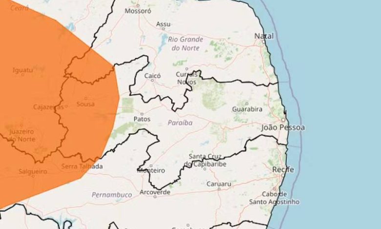 Inmet emite alerta laranja de baixa umidade para 60 municípios da Paraíba 1 alerta inmet 061026