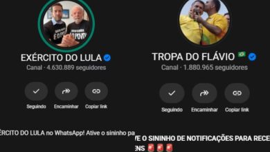 Do "Exército do Lula" à "Tropa do Flávio": como canais de WhatsApp viraram ferramentas políticas 6 canais lula e flavio