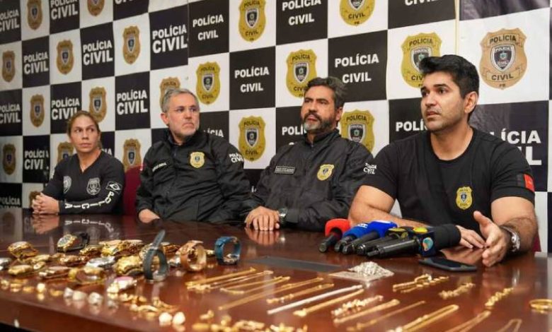 Polícia aponta latrocínio na morte de Glicério Feitosa e identifica grupo suspeito de roubar peças de ouro 1 coletiva caso glicerio