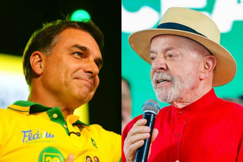 Gerp: Flávio tem 53% dos votos válidos no 2º turno; Lula, 47% 2 flavio bolsonaro e lula